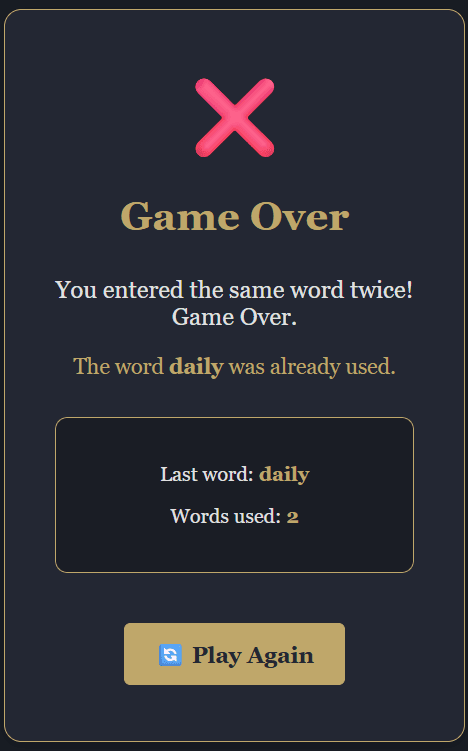 WordChain Game Collection