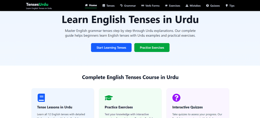 TensesUrdu - English Tenses in Urdu